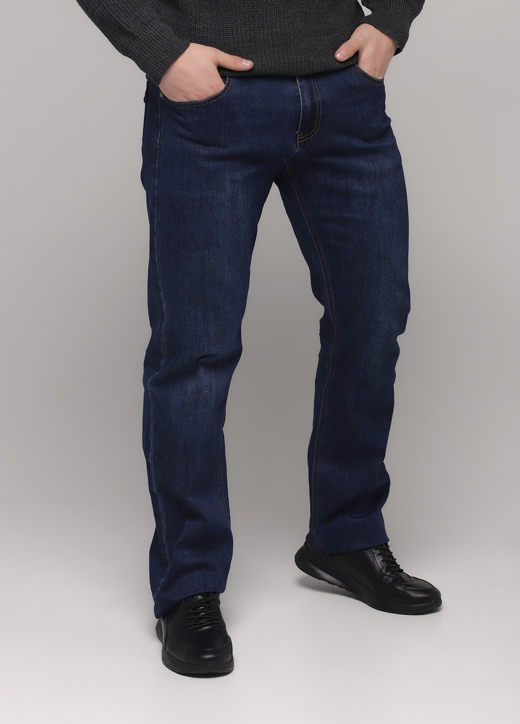 Синие демисезонные джинсы No Brand