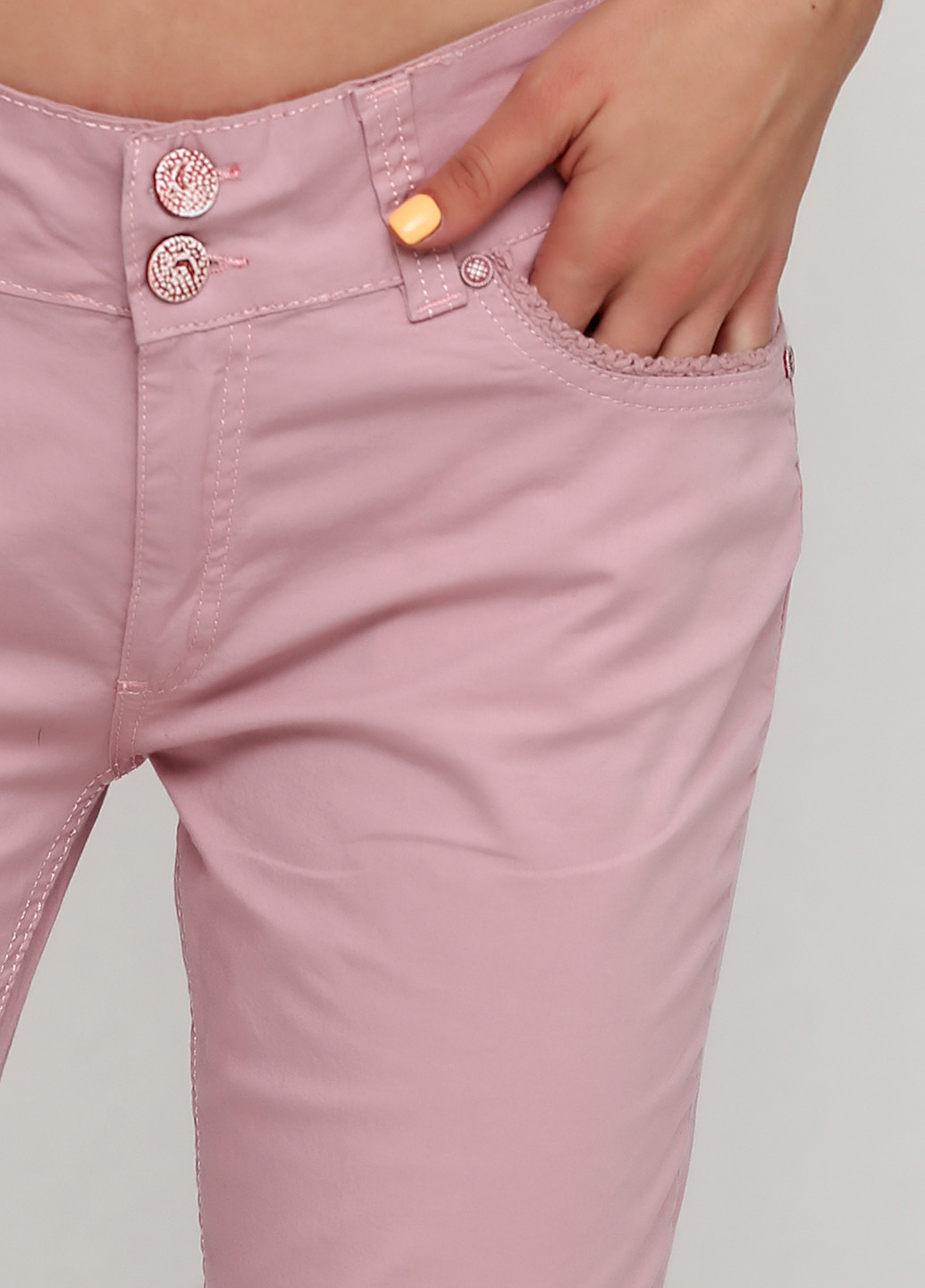 Розовые кэжуал демисезонные прямые брюки Woox