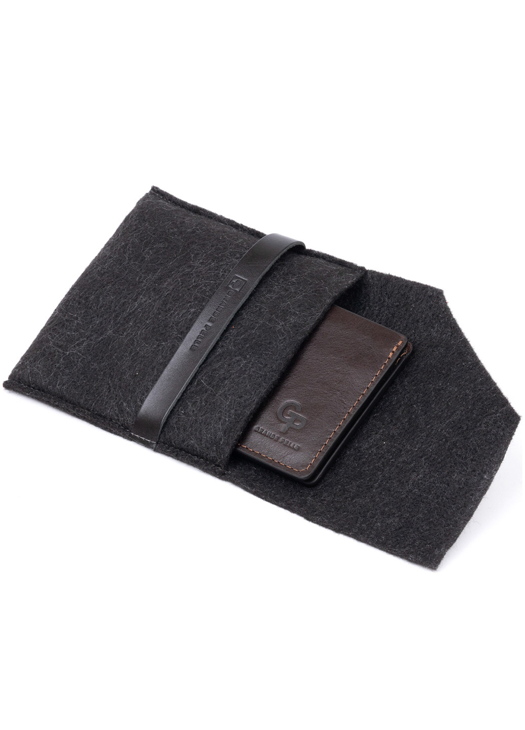 Шкіряний гаманець 9х10х1 см Grande Pelle (253174045)