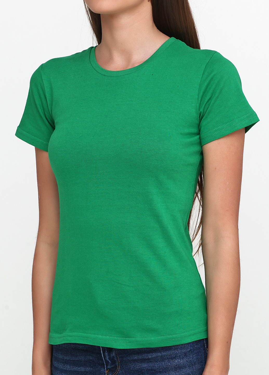 Зеленая всесезон футболка женская 18ж425-17 жовта с коротким рукавом Malta