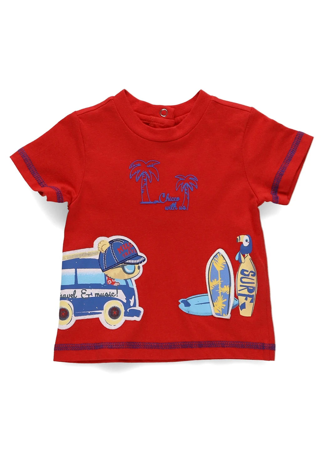 Красная летняя футболка Chicco