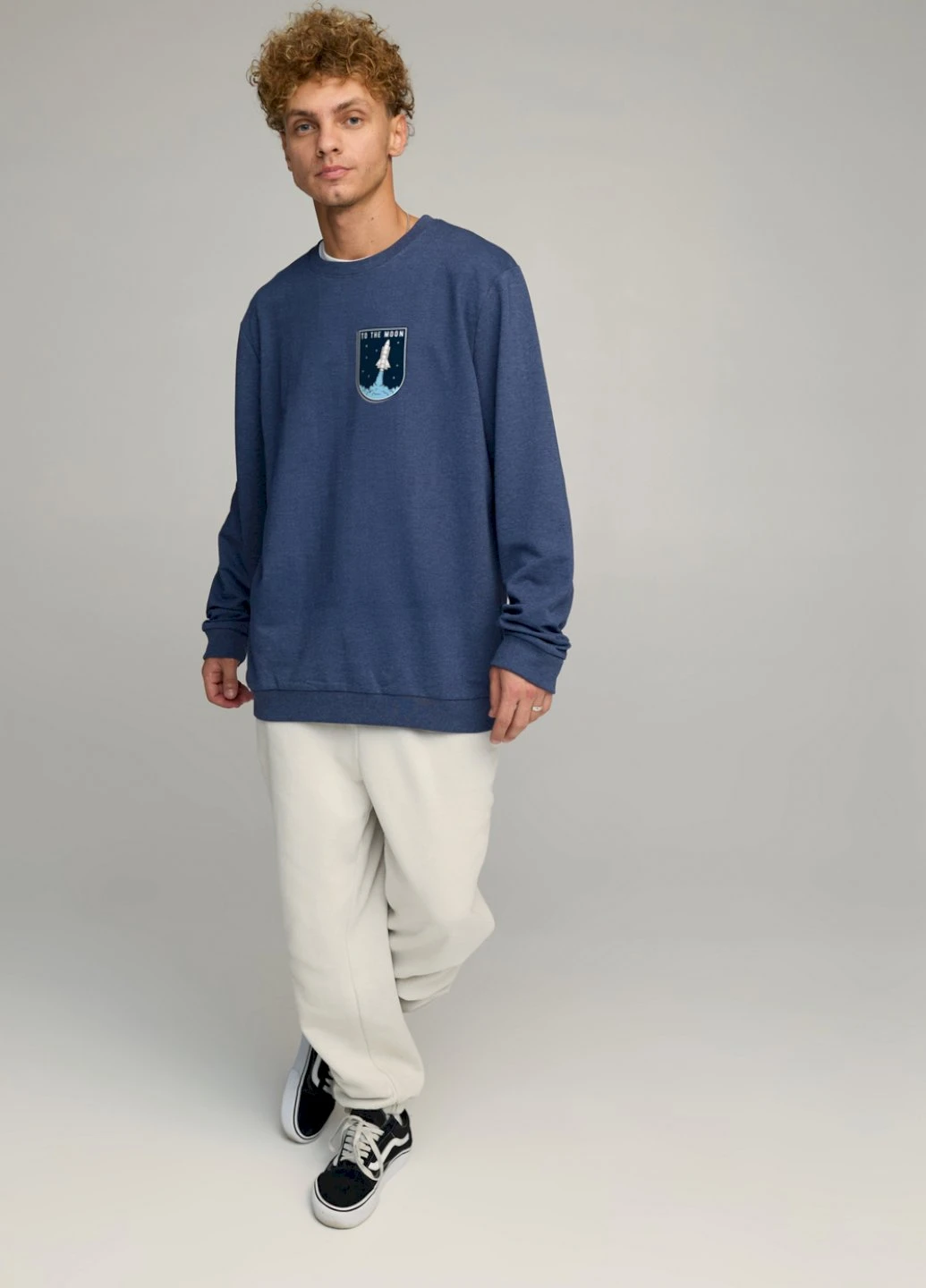 Синій світшот чоловічий oversize /no flis/ YAPPI (252386602)