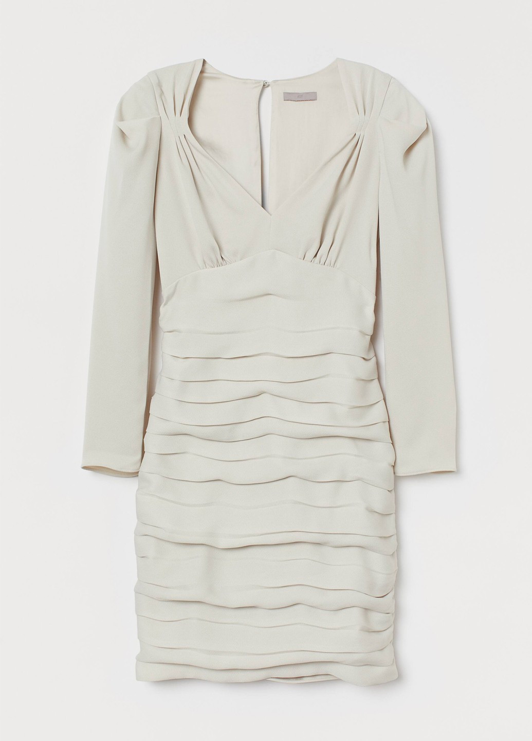 Молочное коктейльное платье силуэтная H&M однотонное