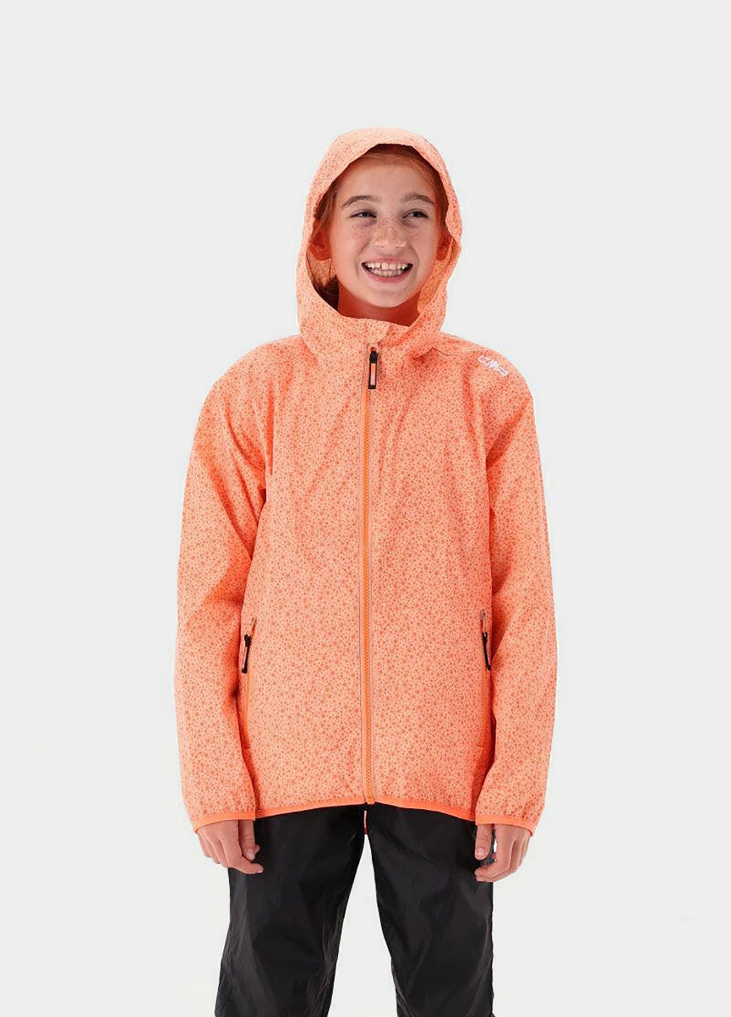 Помаранчева демісезонна вітровка CMP G JACKET RAIN FIX HOOD