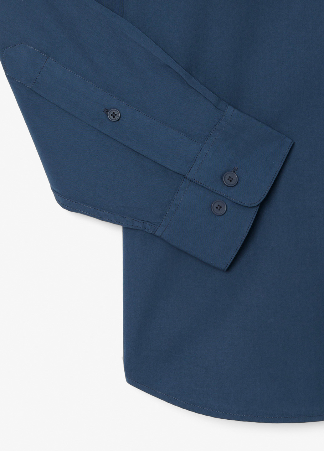 Синяя классическая, кэжуал рубашка однотонная Lacoste