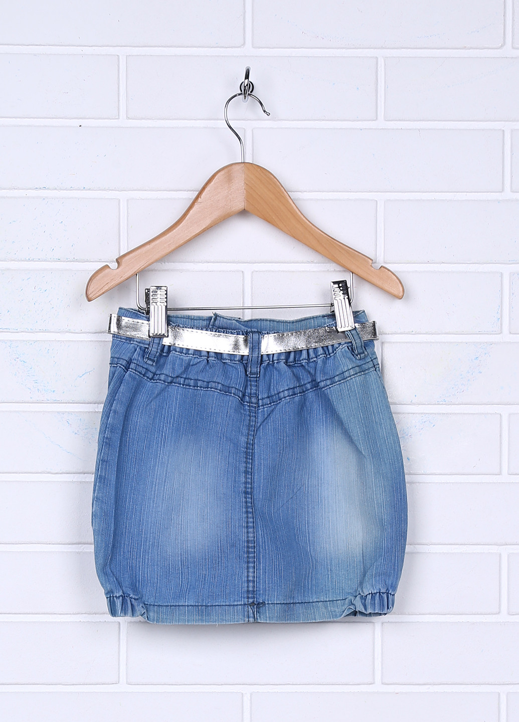 Голубая джинсовая однотонная юбка Sani со средней талией