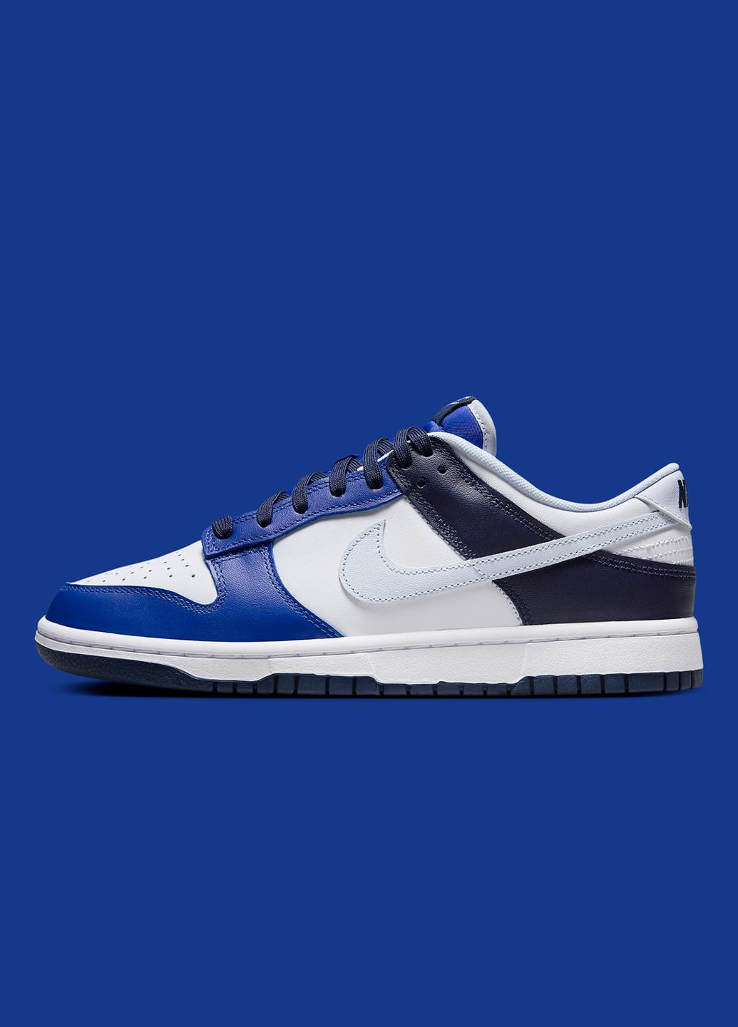 Синие демисезонные кроссовки fq8826-100 Nike Dunk Low 100