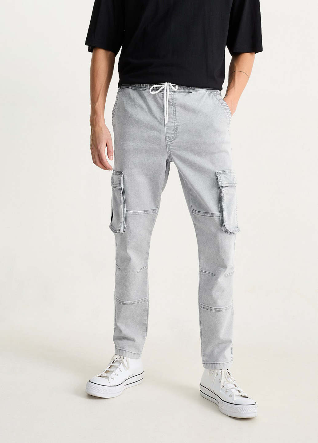 Серые демисезонные карго джинси C&A
