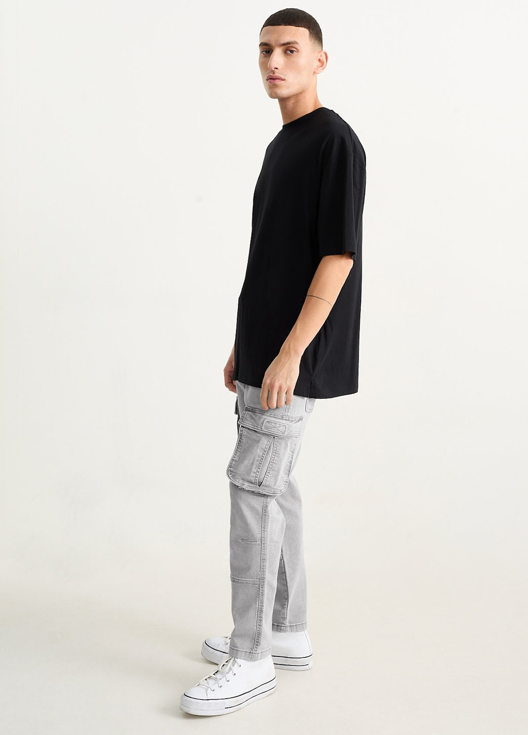 Серые демисезонные карго джинси C&A