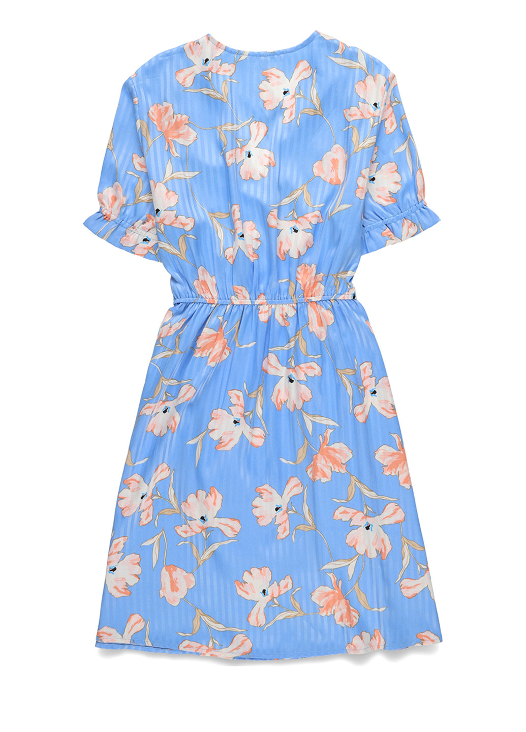 Голубое кэжуал платье на запах Vero Moda с цветочным принтом
