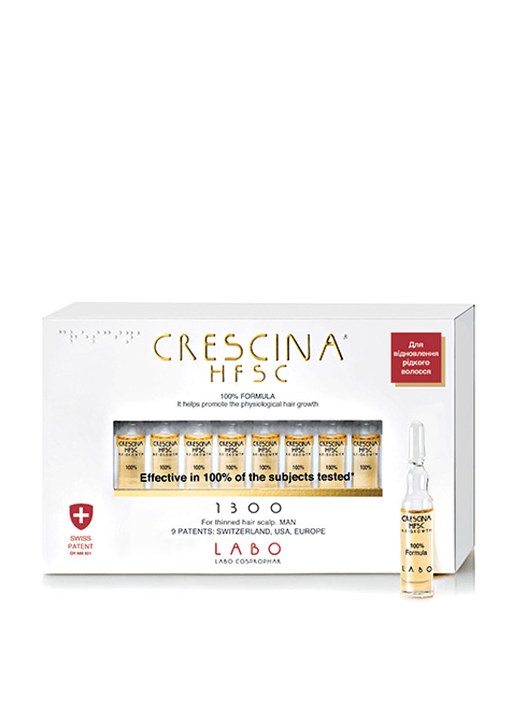 Средство для восстановления роста волос HFSC Re-Growth 1300, 20х3,5 мл Crescina (89111850)