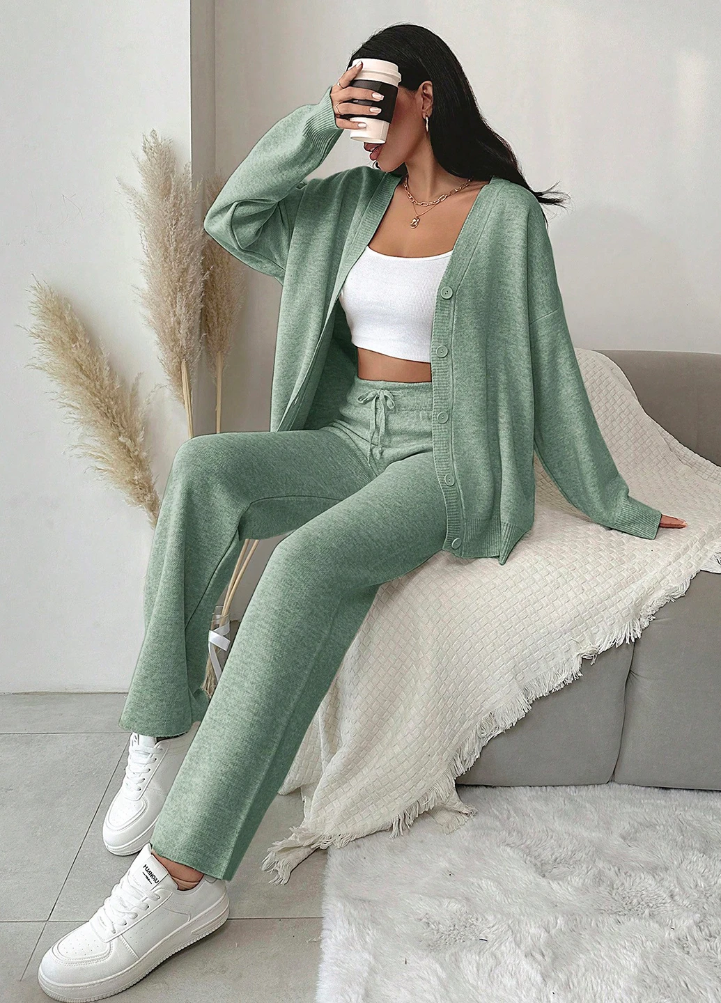 Костюм (кардиган, брюки) SHEIN (311512940)