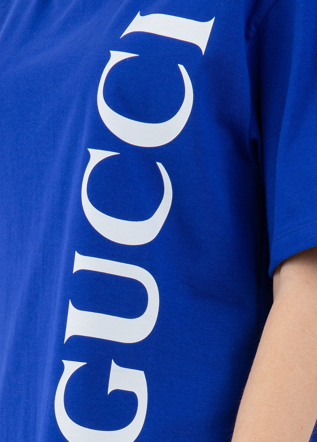 Фіолетова всесезон чорна футболка oversize з логотипом Gucci