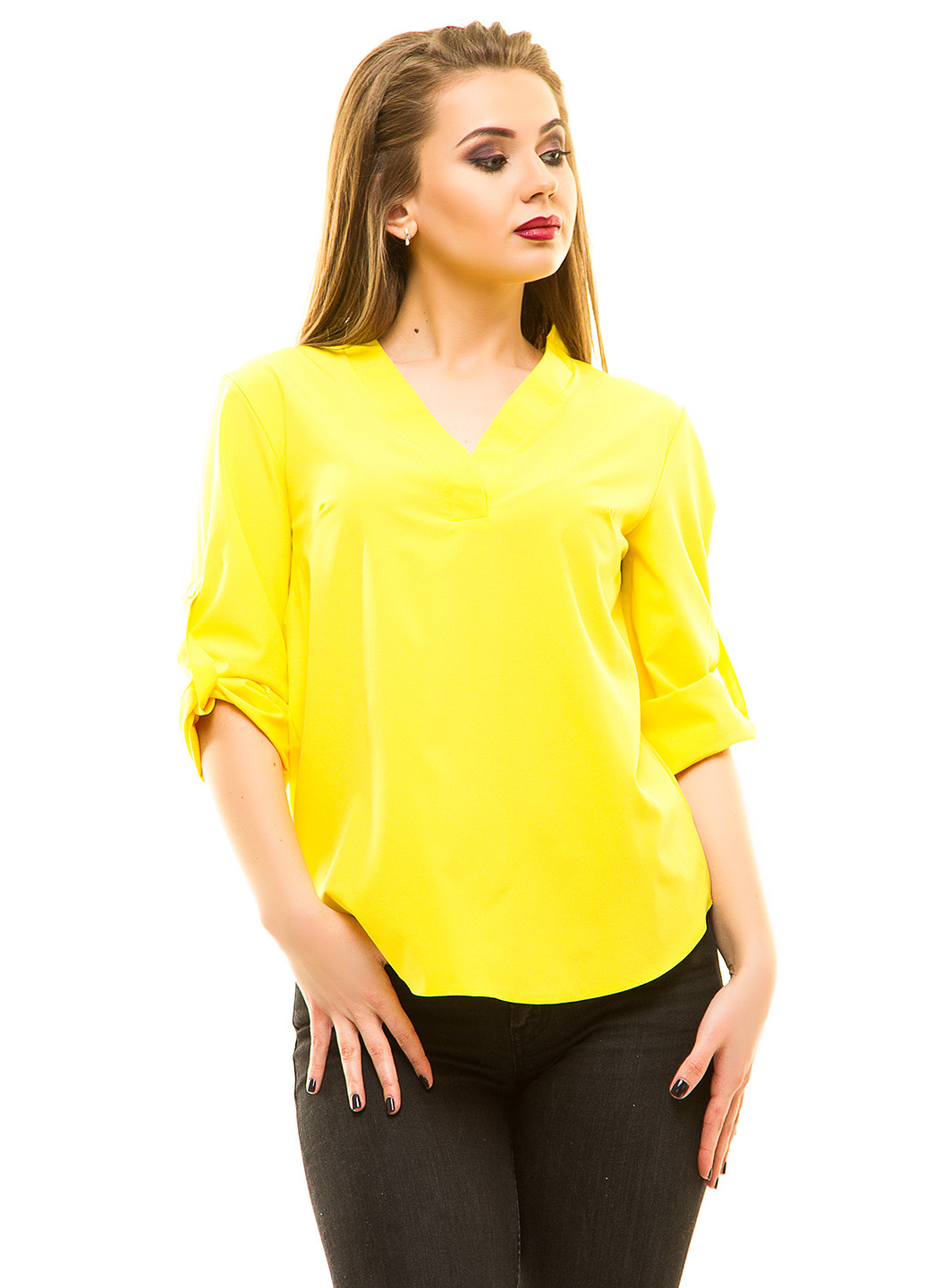 Жёлтая блуза Lady Style