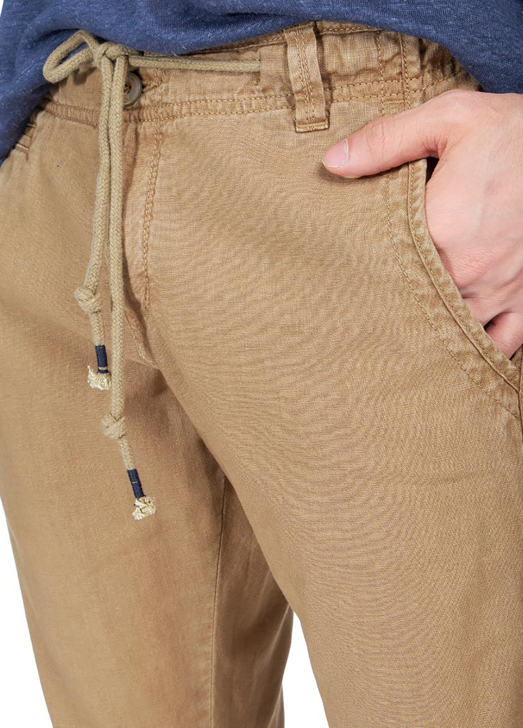 Горчичные кэжуал летние со средней талией брюки Alcott