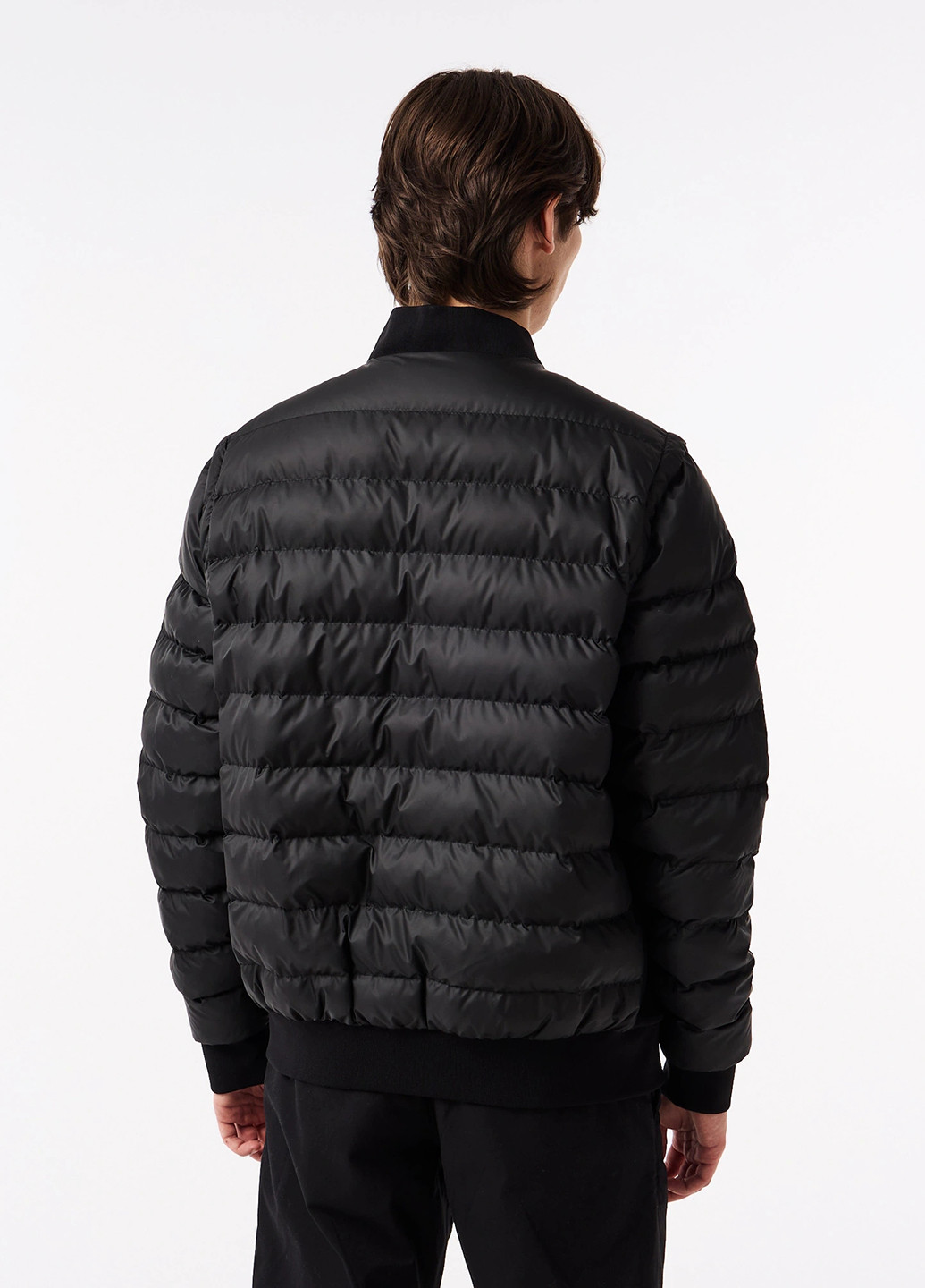 Чорна демісезонна куртка куртка-трансформер Lacoste