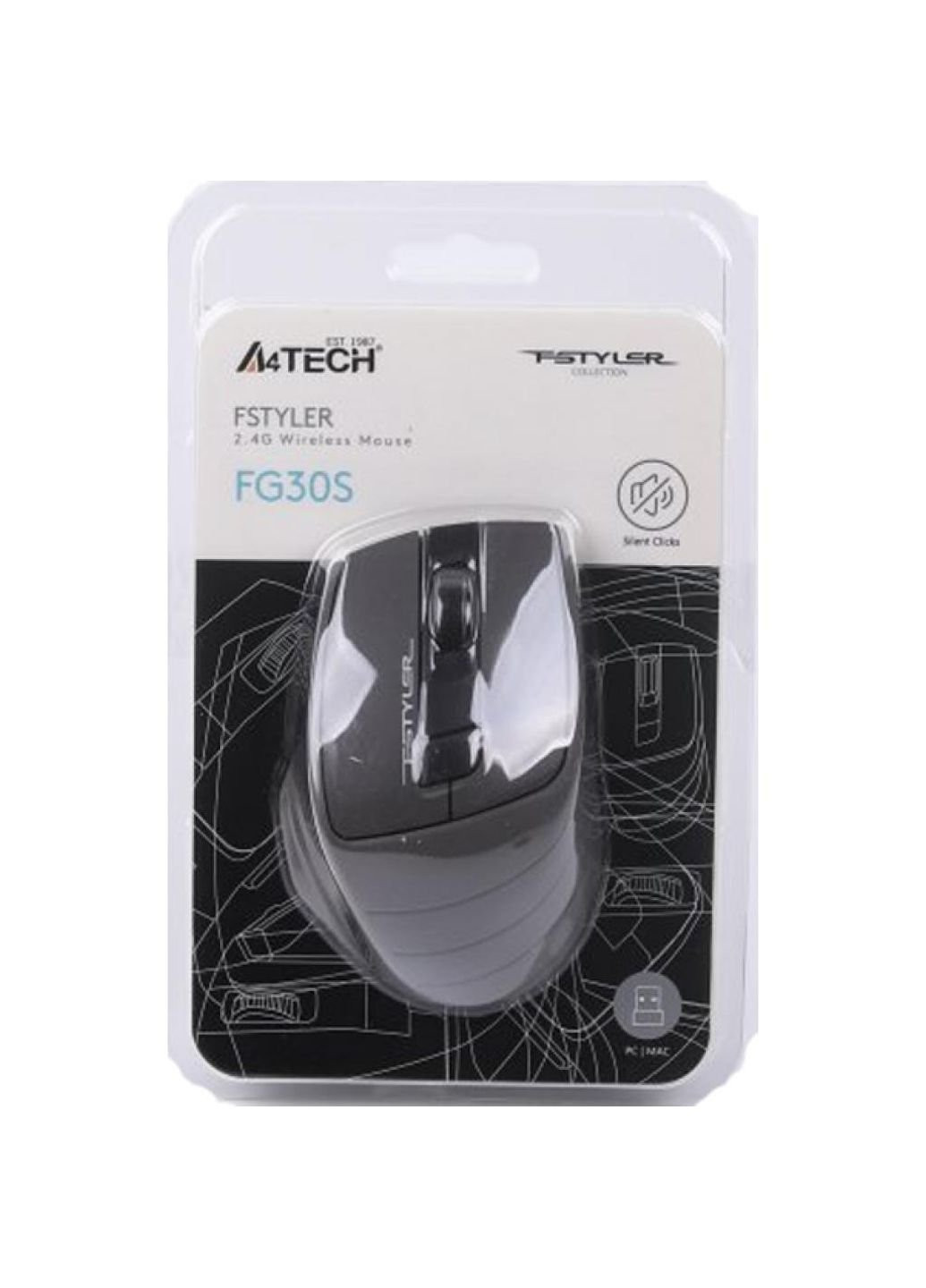 Мышка FG30S Grey A4Tech (252633654)