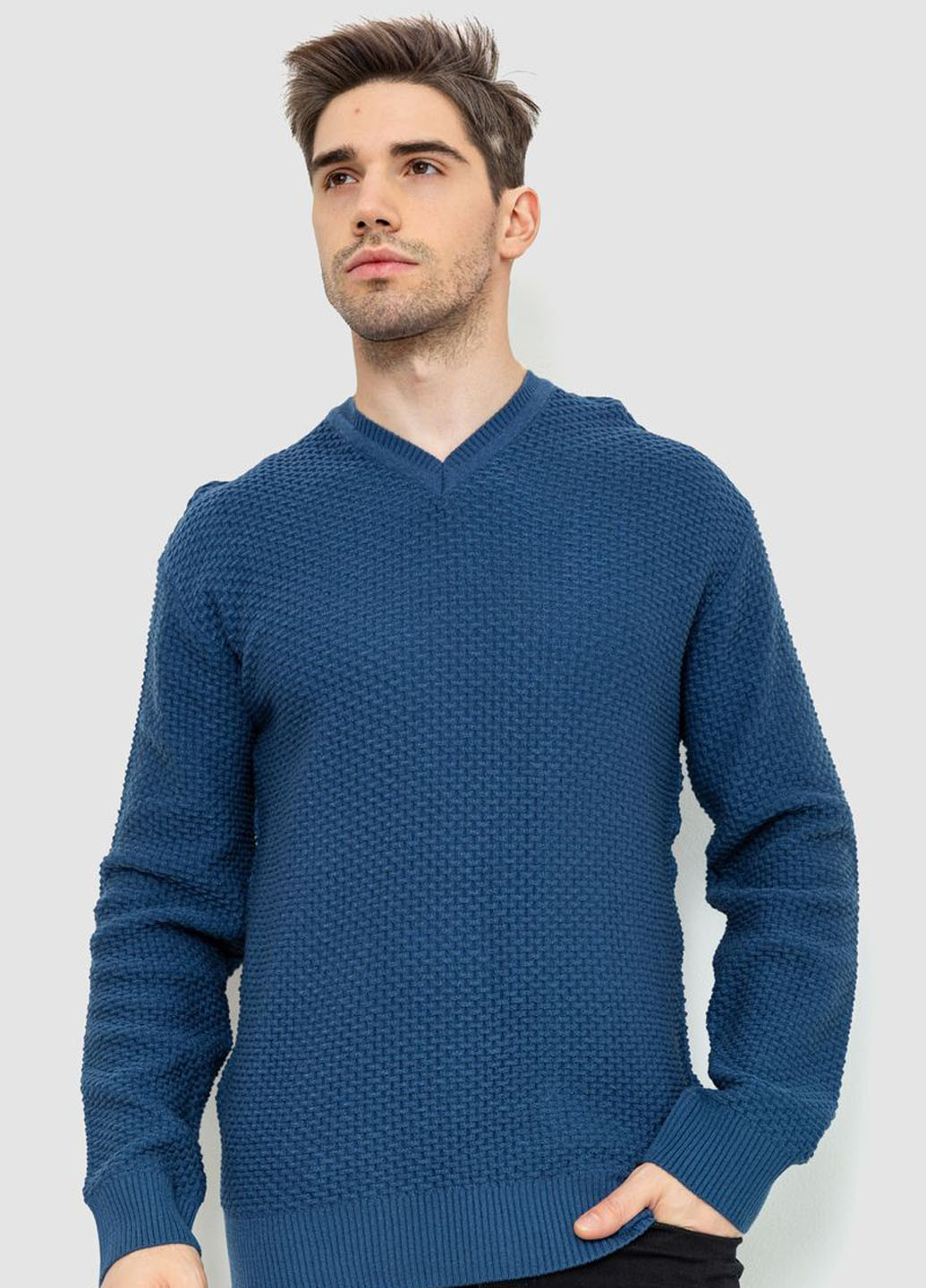 Синій демісезонний светр пуловер Ager