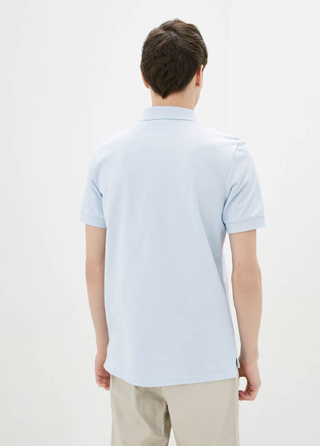 Светло-голубой футболка-поло для мужчин Promin однотонная