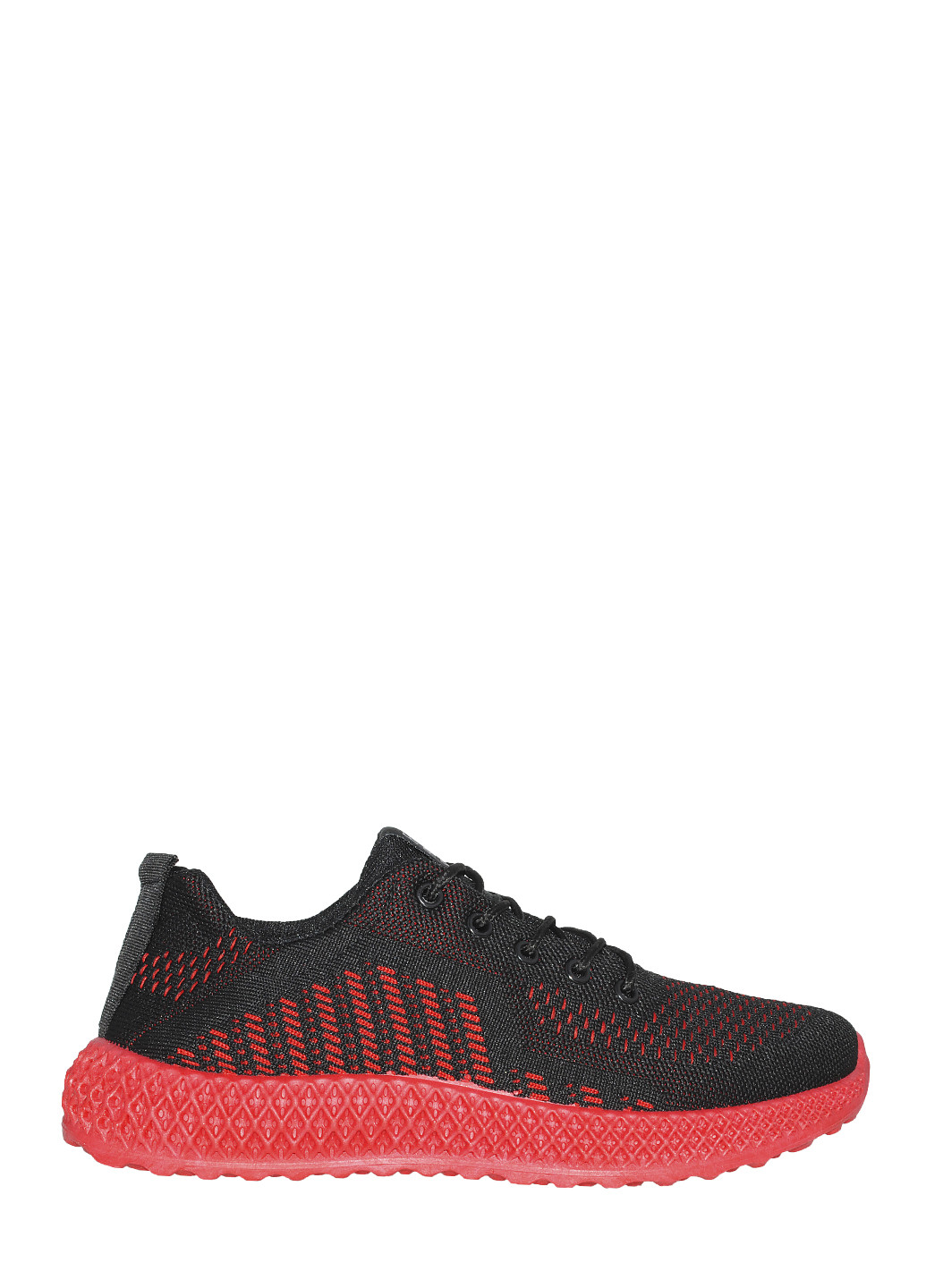Черные демисезонные кроссовки n75 black-red Ideal