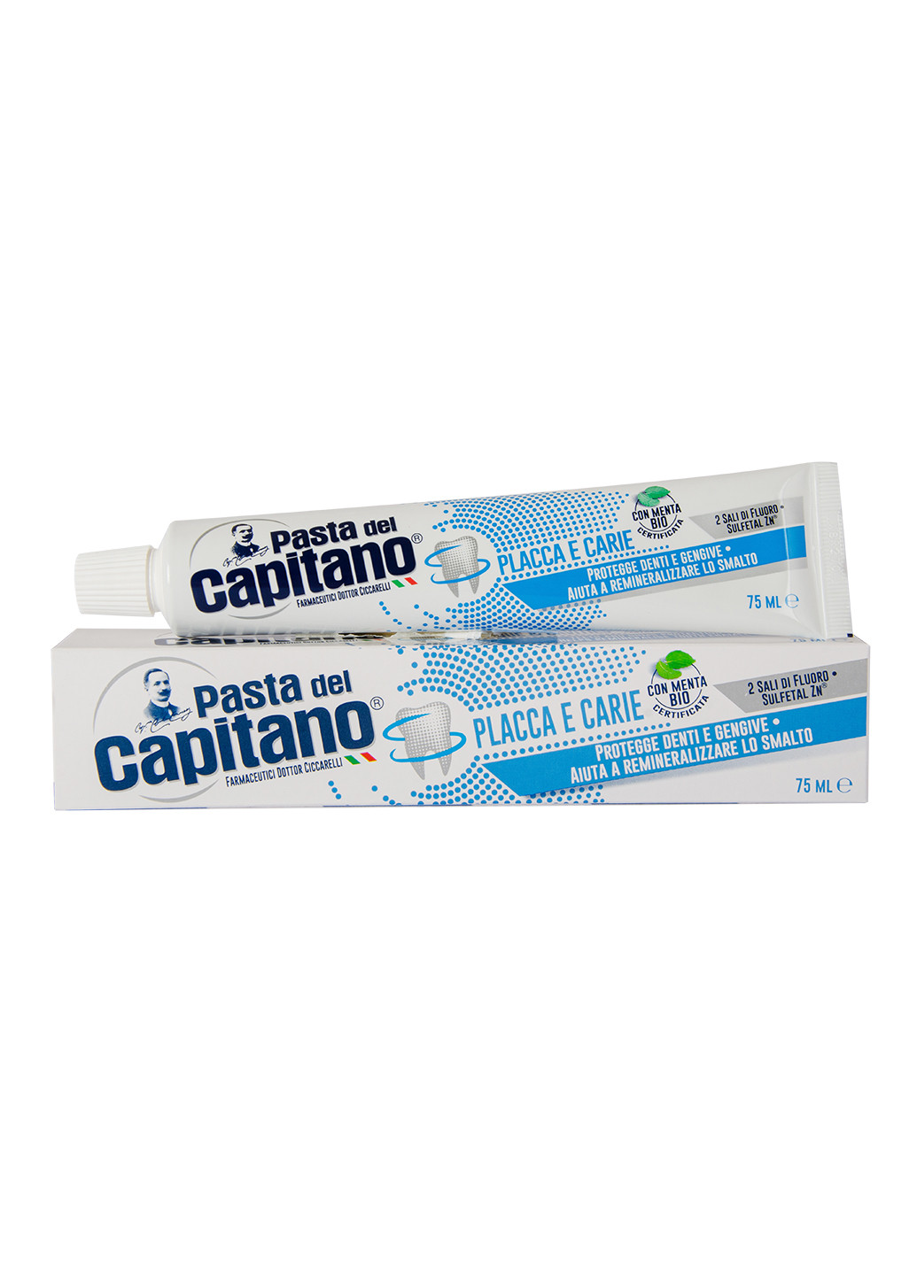 Зубна паста Dentifricio Placca e Carie 75 мл Pasta del Capitano (216492657)