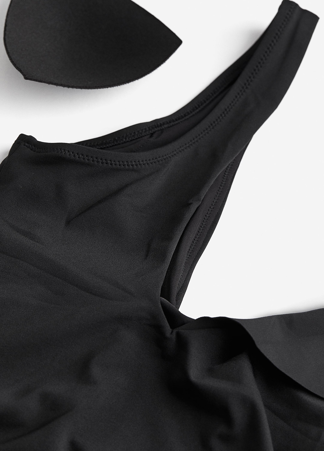 Черный летний купальник слитный H&M