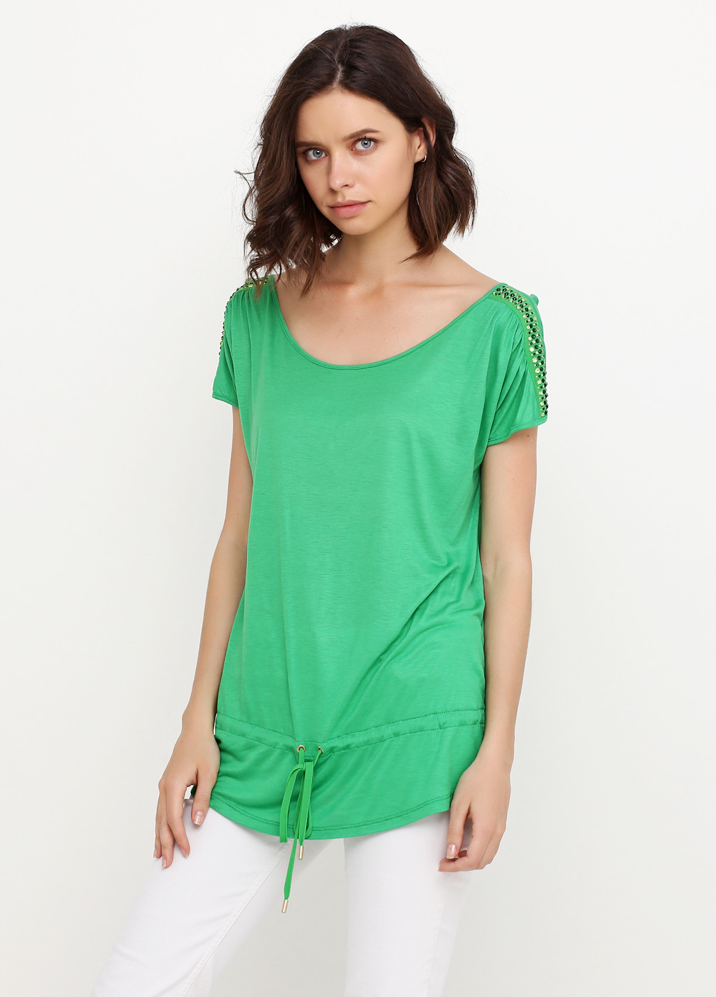 Зелена літня блуза Sassofono