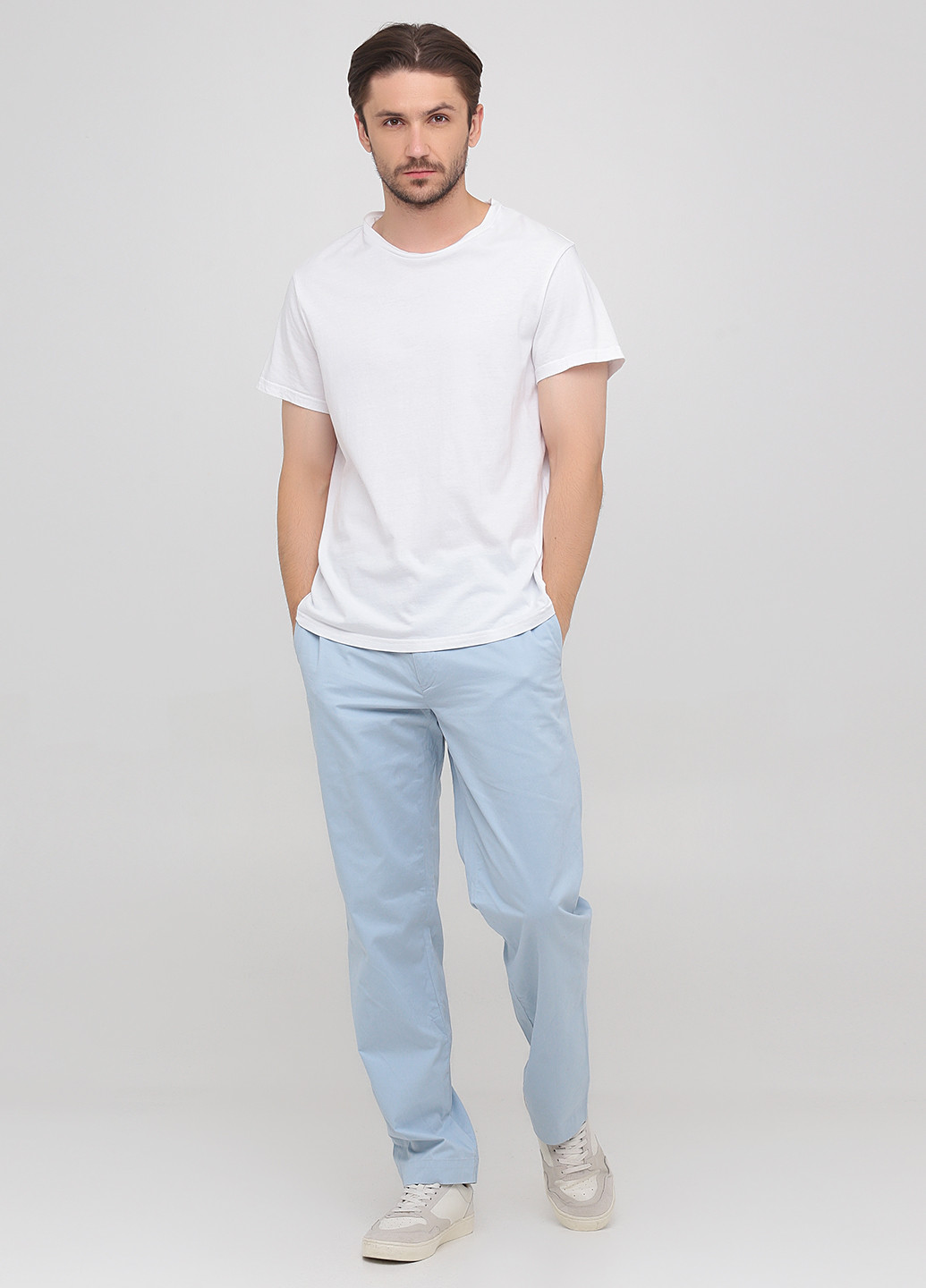 Голубые кэжуал демисезонные зауженные брюки Ralph Lauren
