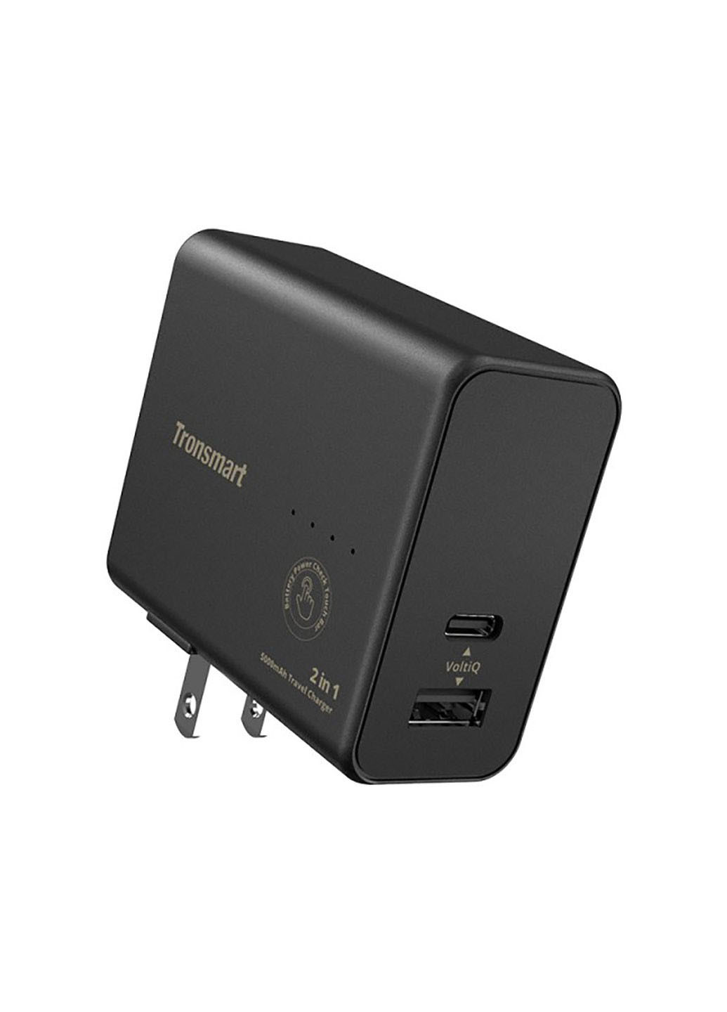 Портативная батарея WPB01 2 in 1 Portable Travel Charger With 5000mAh Power Bank Black Tronsmart (226523298)