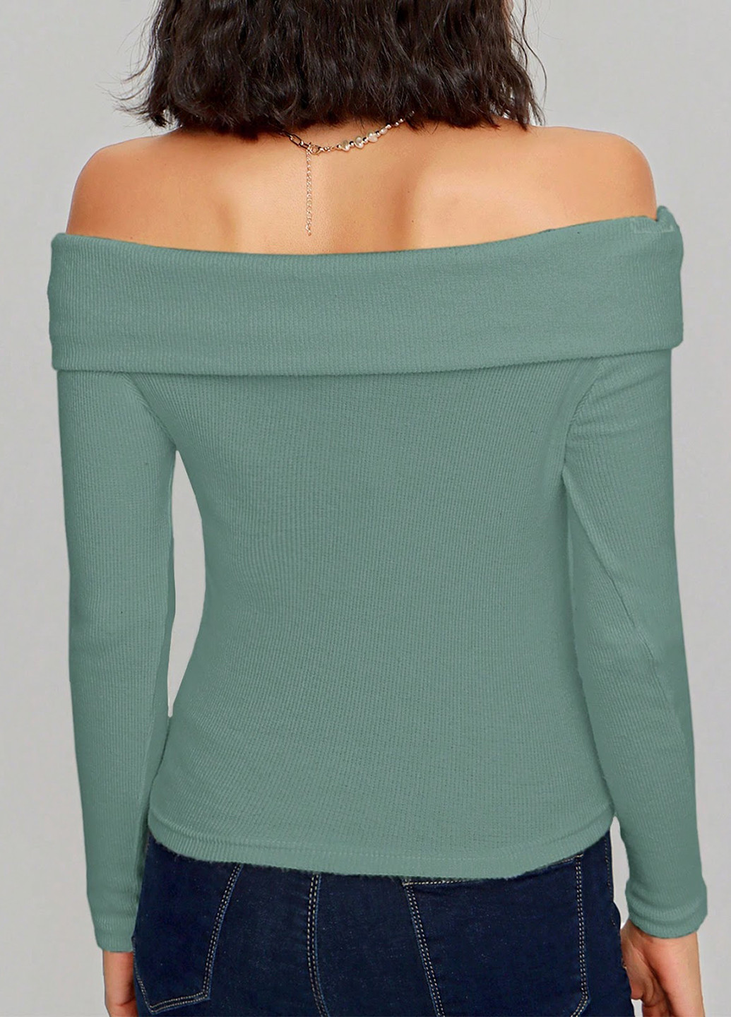 Сіро-зелений демісезонний светр SHEIN