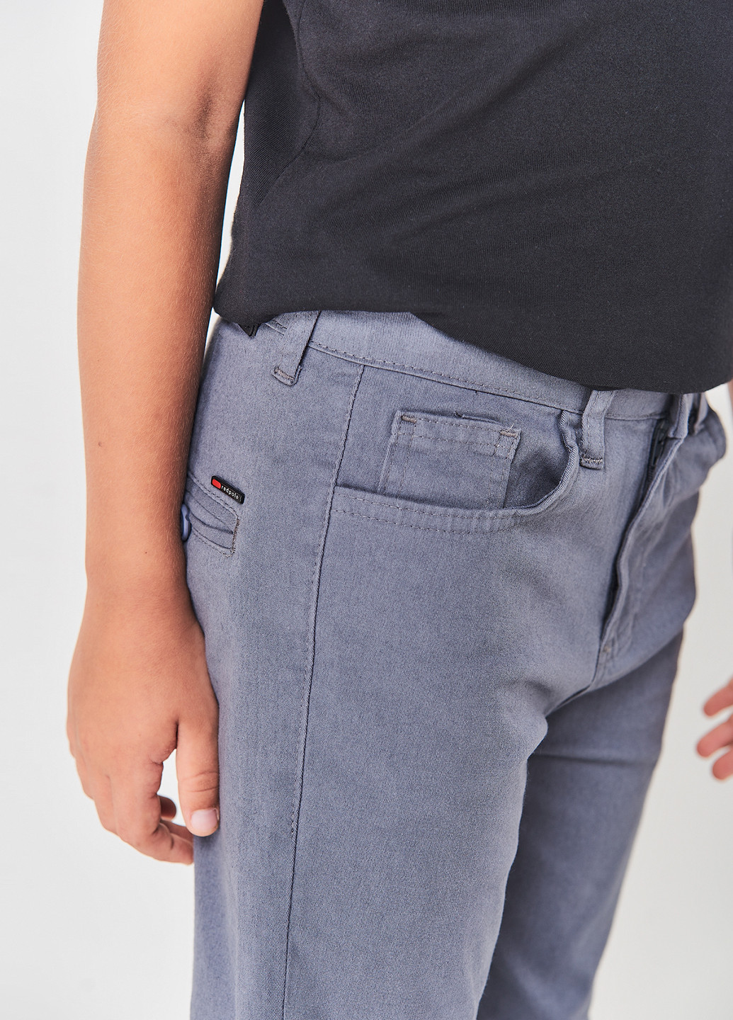 Серо-синие кэжуал демисезонные брюки чиносы Redpolo