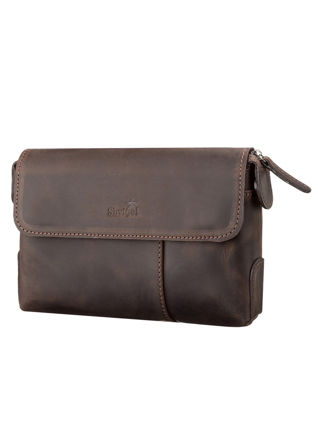 Мужской кожаный клатч 23х16х5 см Shvigel (252131591)
