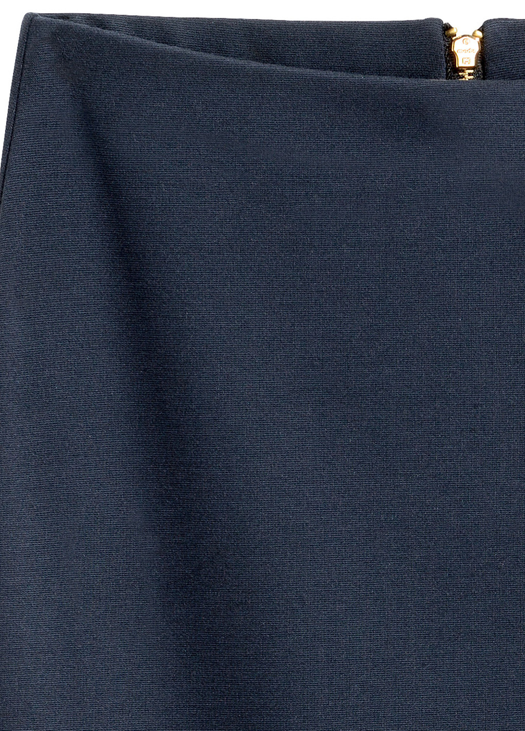 Темно-синяя офисная однотонная юбка H&M миди