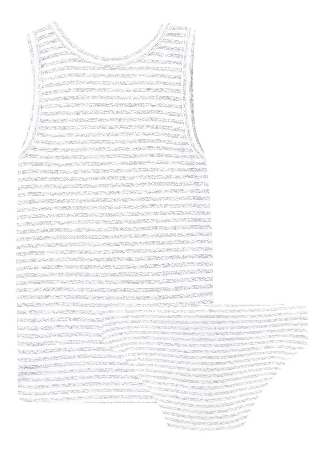 Молочный демисезонный комплект (майка, трусы) Фламинго