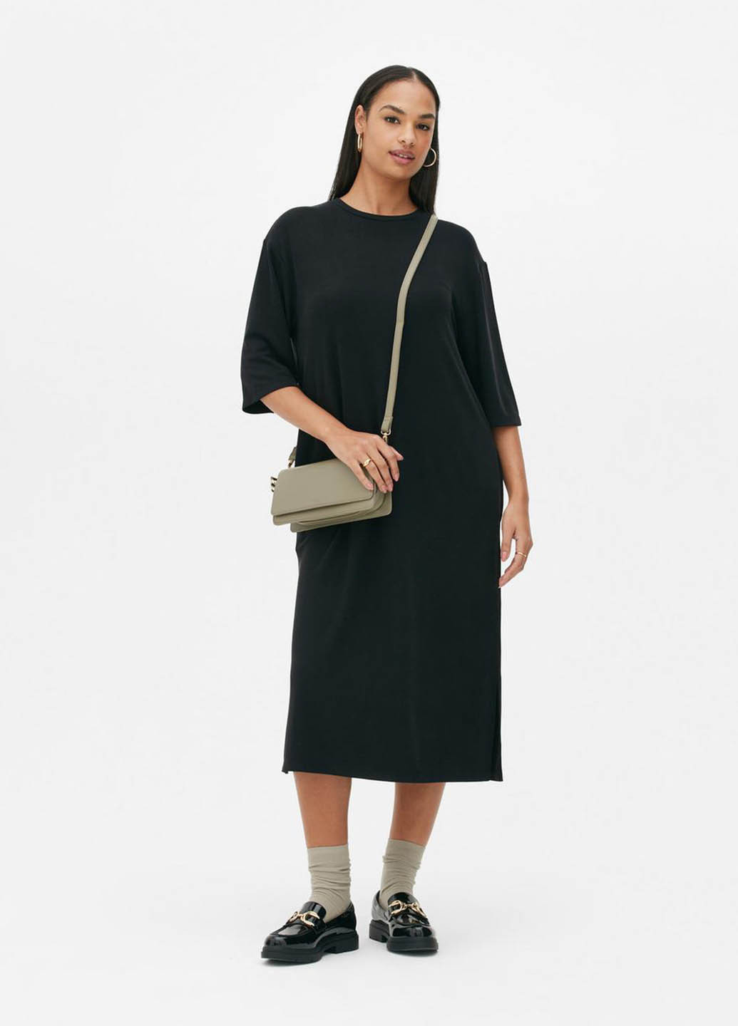 Чорна кежуал сукня сукня-футболка Primark однотонна