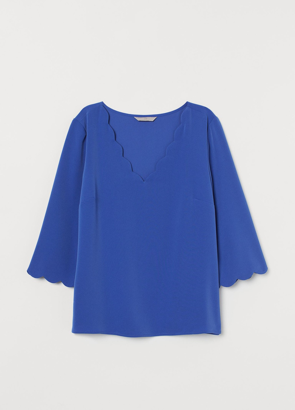 Блакитна блузка з фестонами H&M