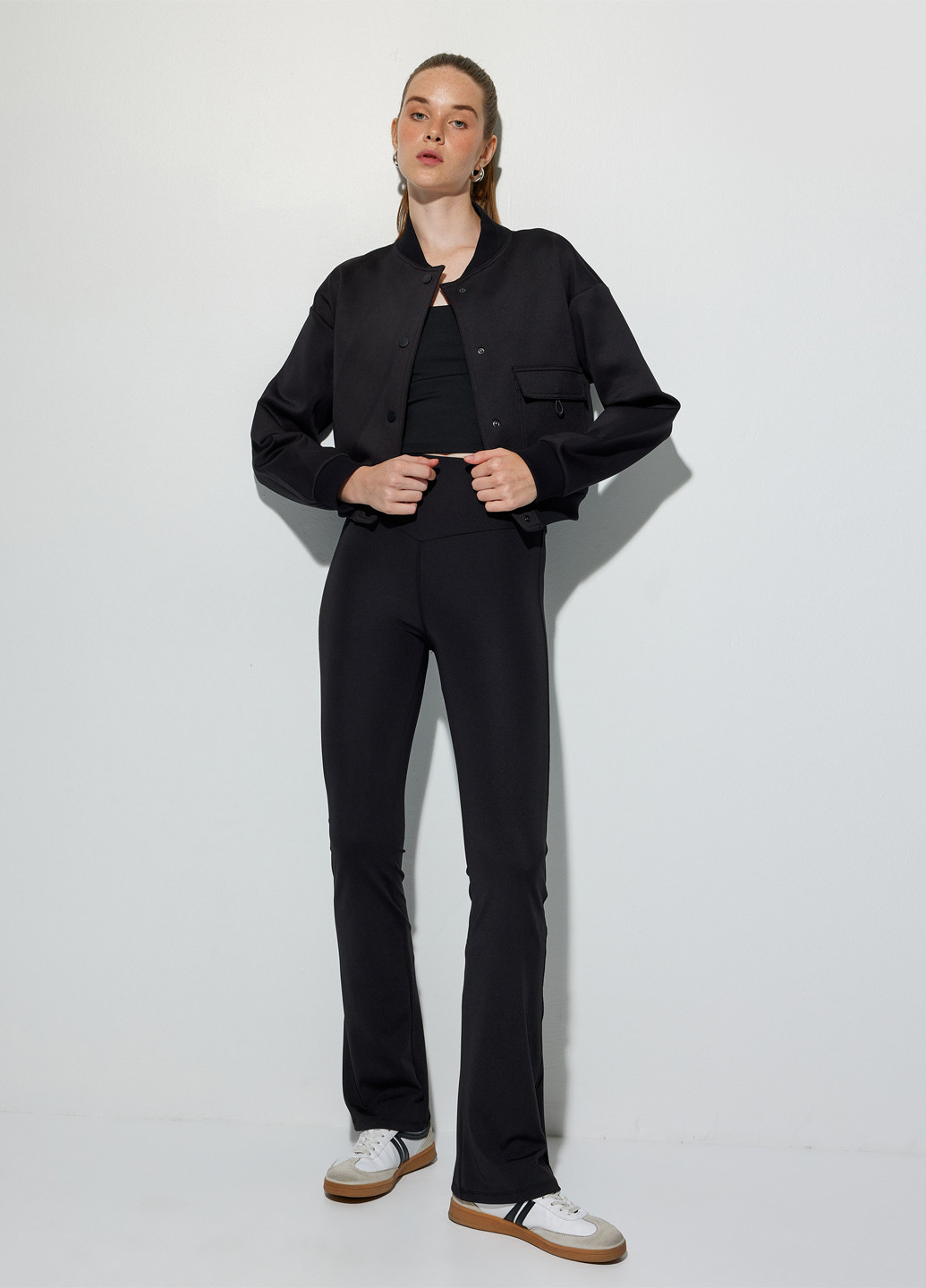 Черные демисезонные леггинсы KOTON