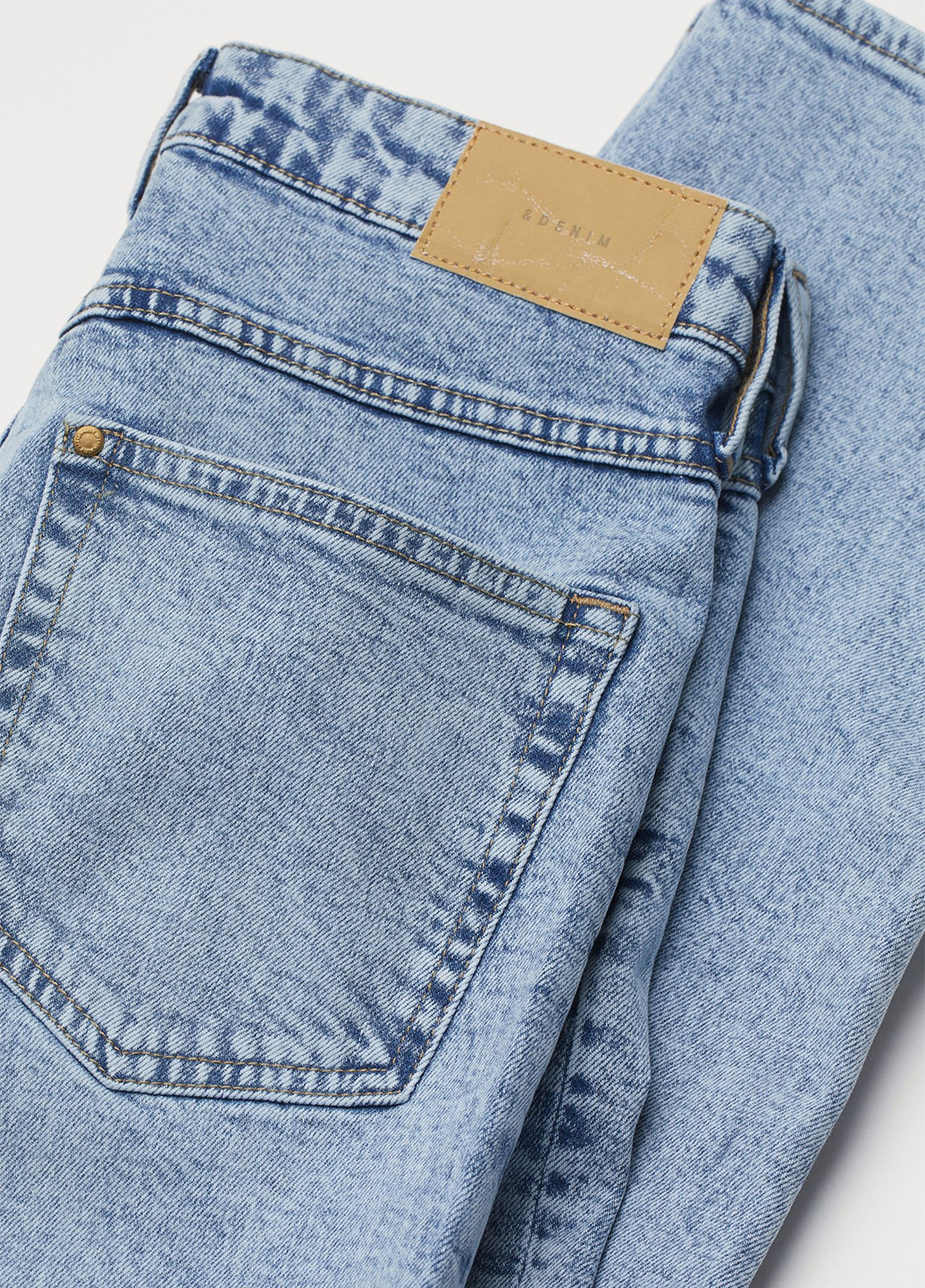 Голубые демисезонные укороченные джинсы H&M
