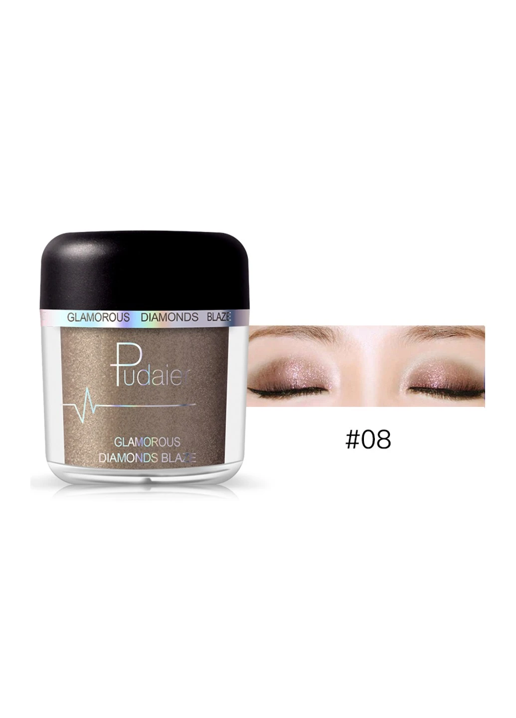 Тіні пігментні для повік Glamorous Diamonds Blaze Eyeshadow 4,5г Pudaier (254474496)