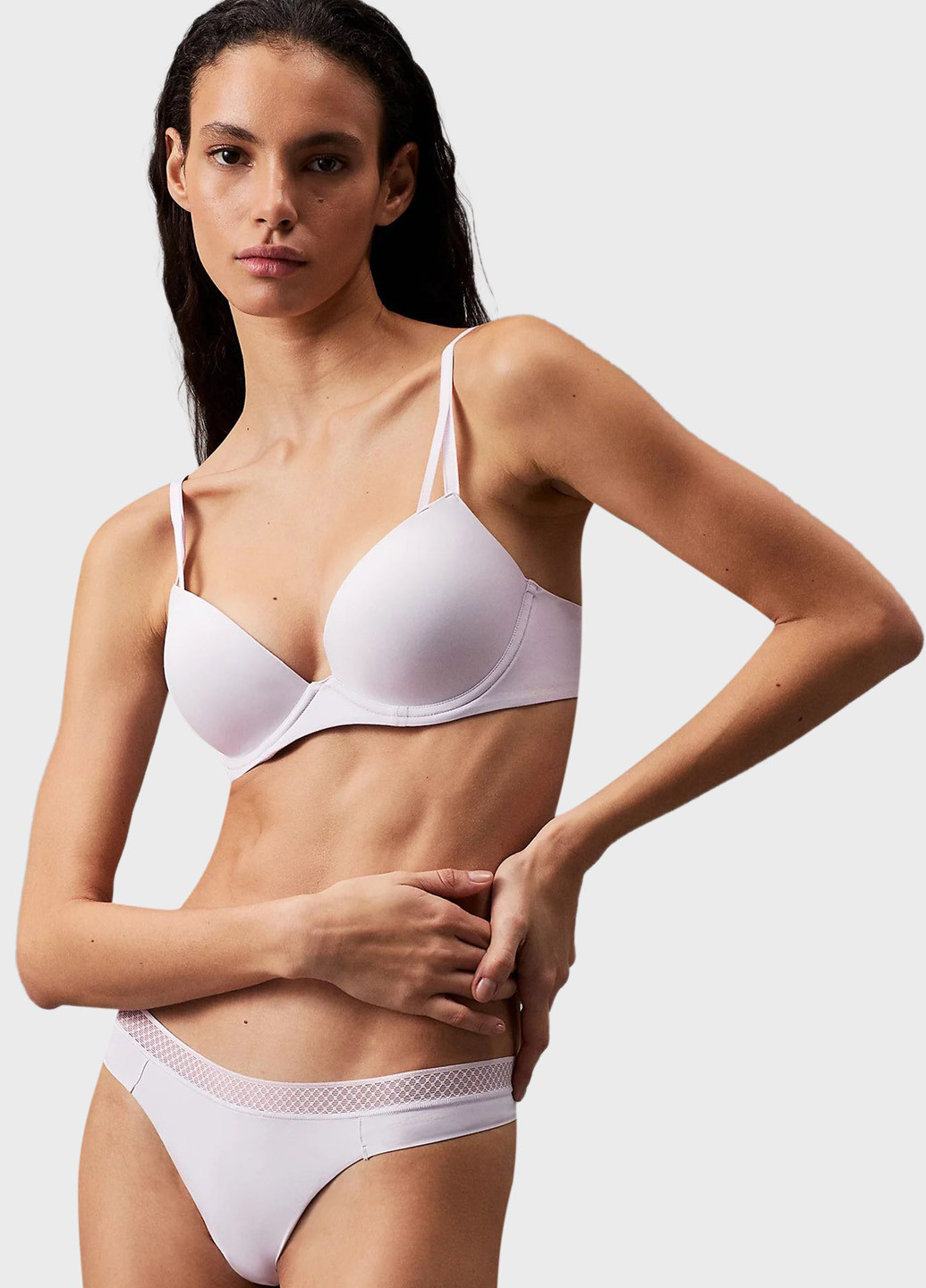 Бузковий бюстгальтер Calvin Klein з кісточками поліамід