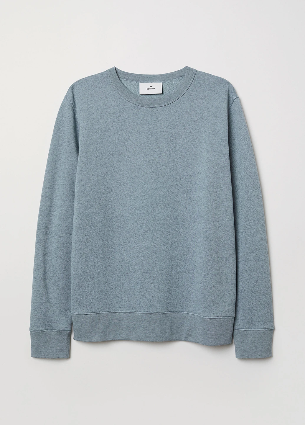 Серо-голубой свитшот H&M меланж без декора (252198092)
