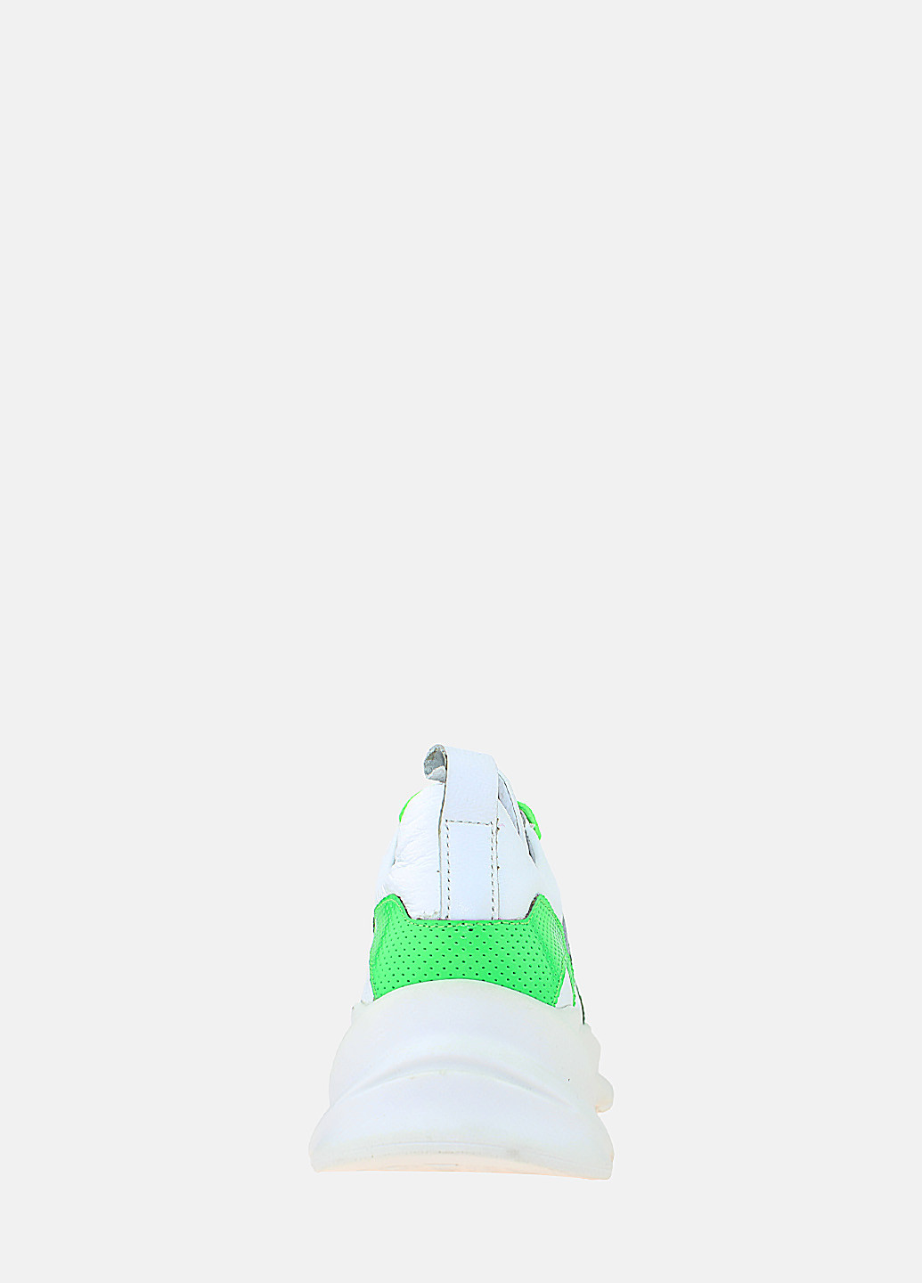 Білі осінні кросівки re2615 білий-салатовий El passo