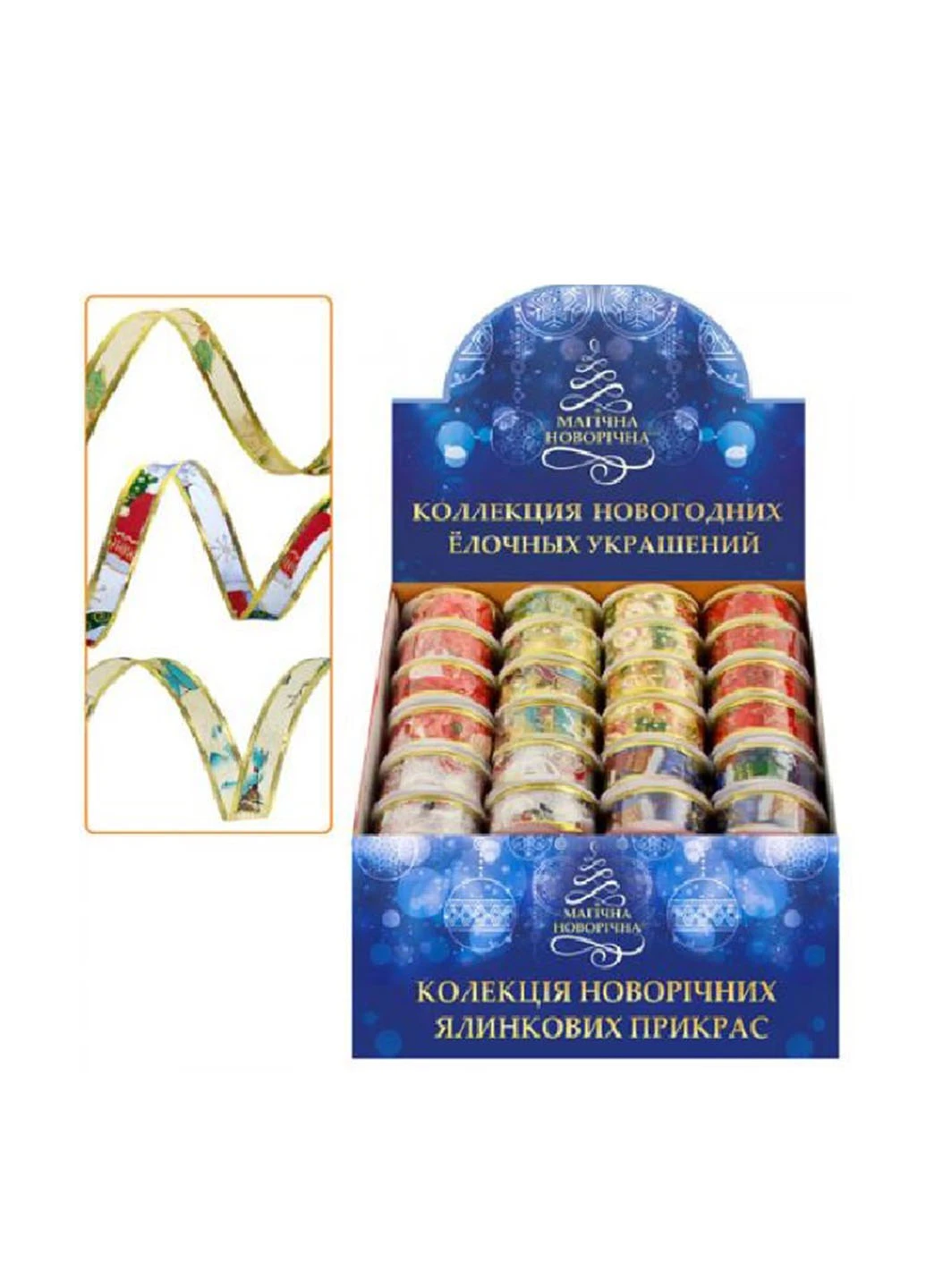 Декоративная лента 3,8 cм (24 шт.), 2,7 м NewYEAR (90917646)