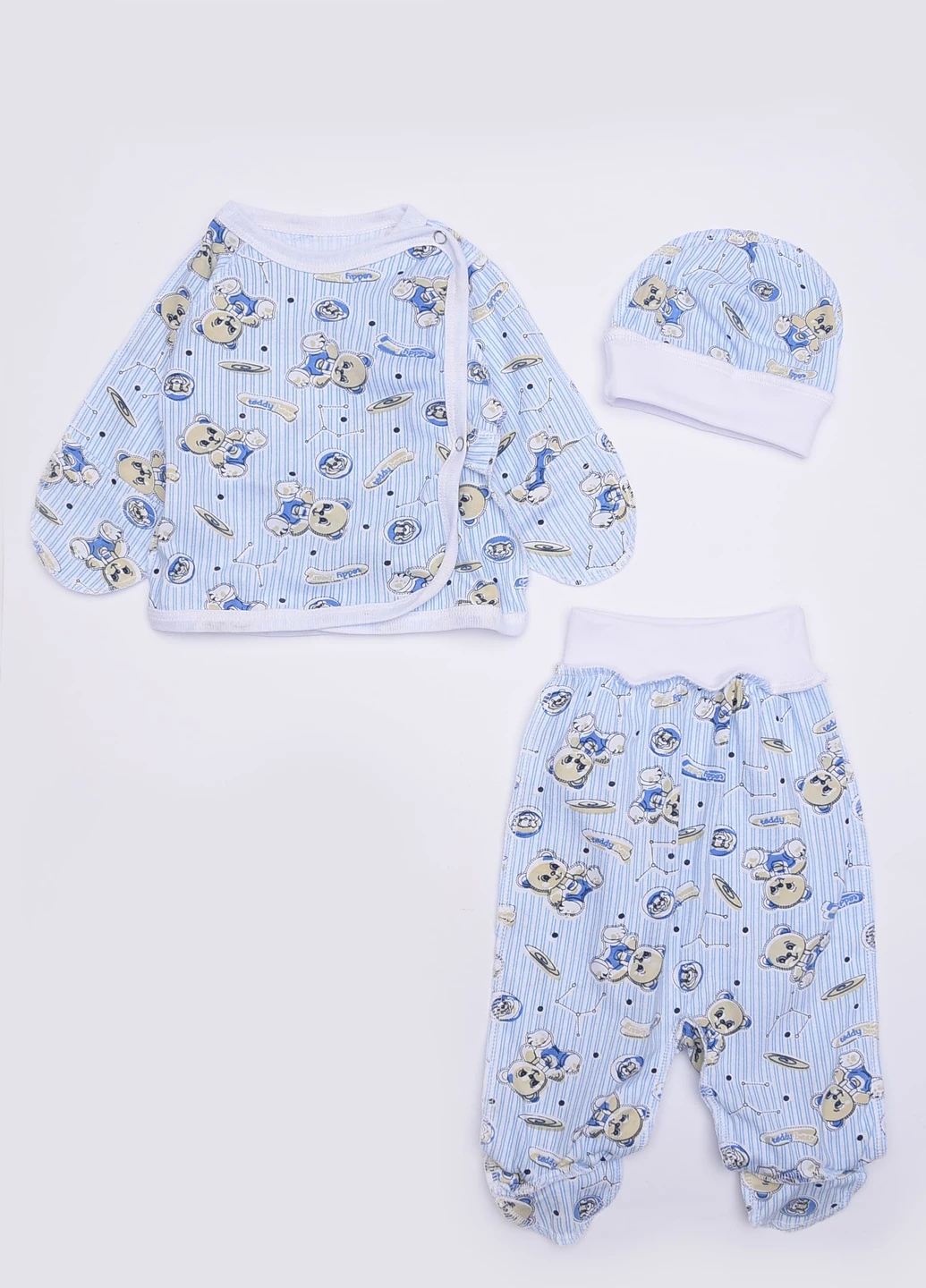 Голубой летний костюм детский мальчик голубой Let's Shop
