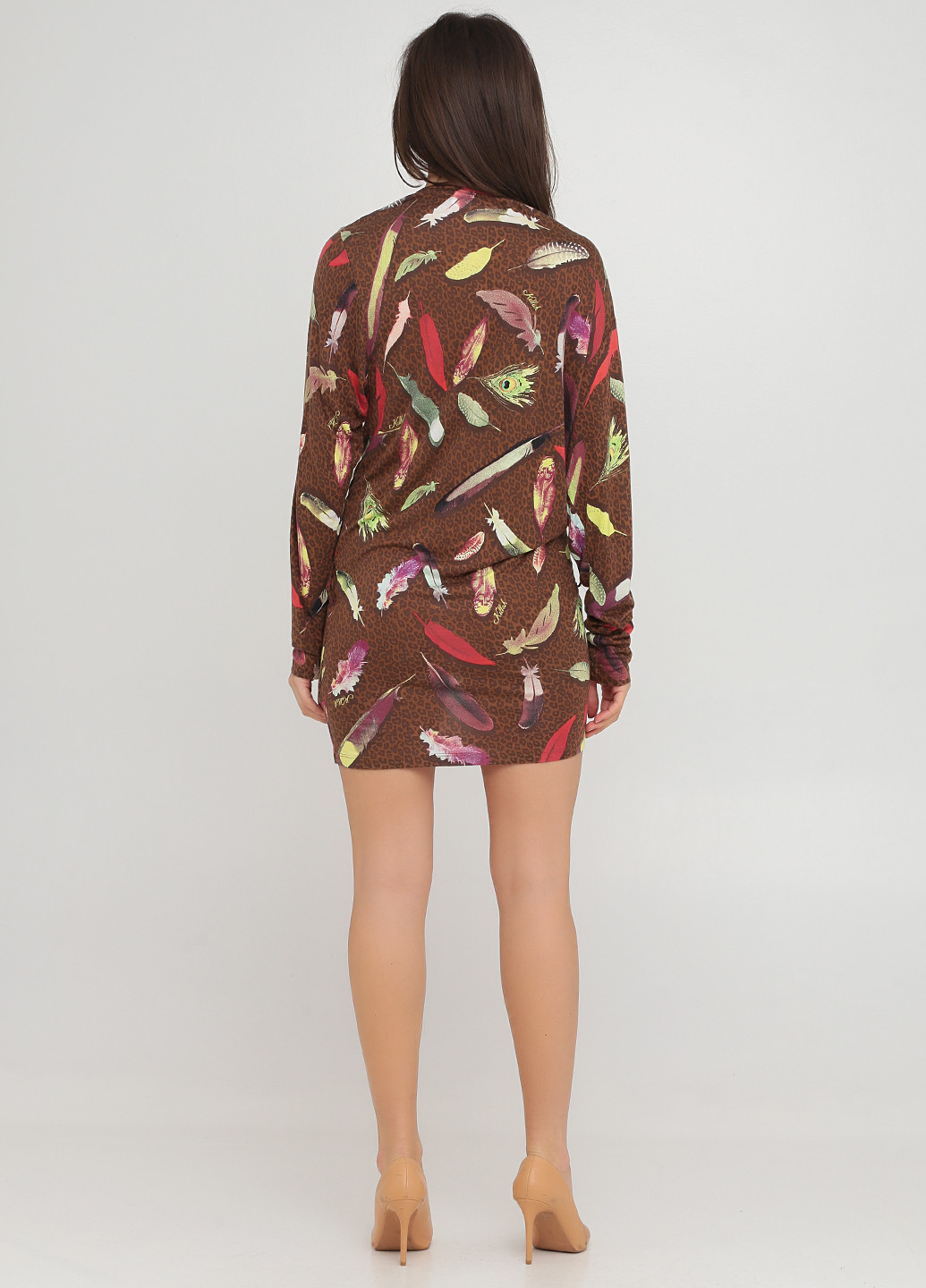 Коричневое кэжуал платье Killah с рисунком