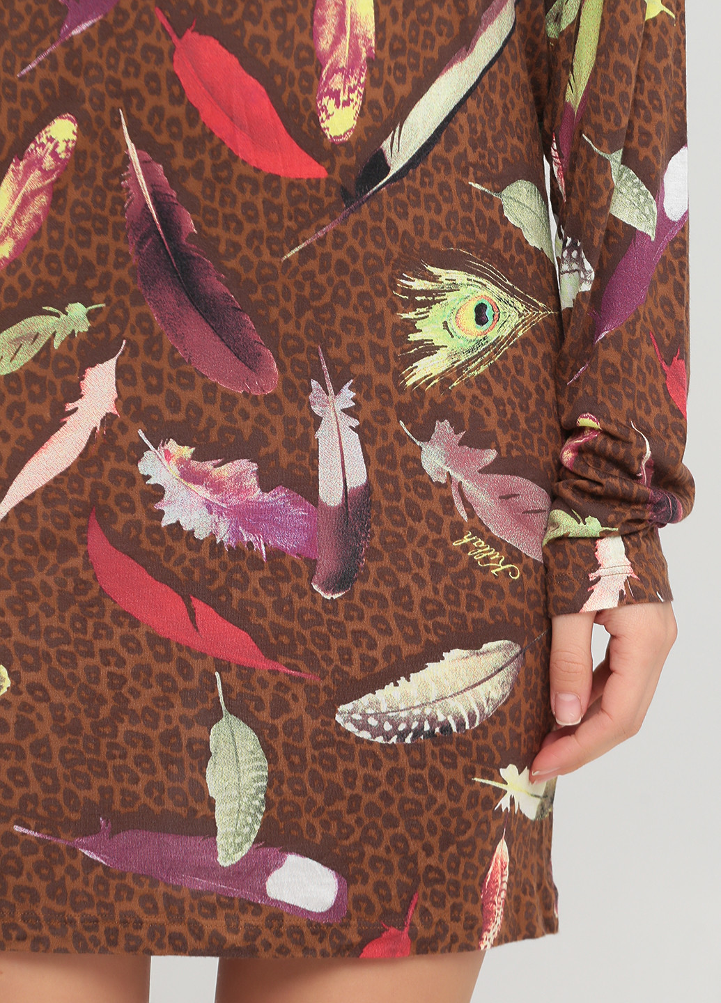 Коричневое кэжуал платье Killah с рисунком