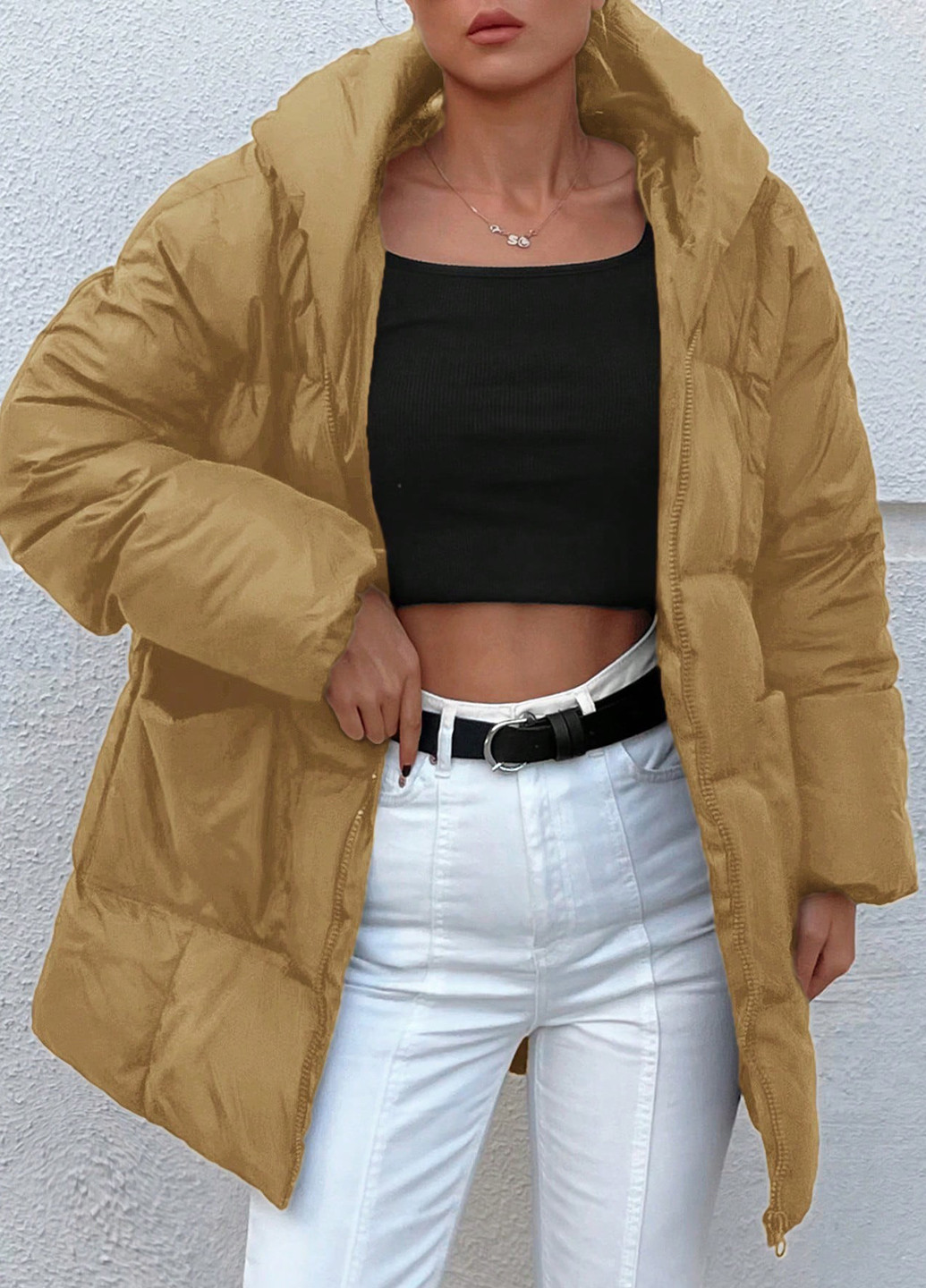 Золота демісезонна куртка SHEIN