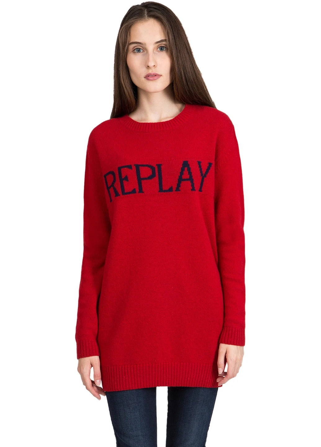 Червоний демісезонний светр Replay