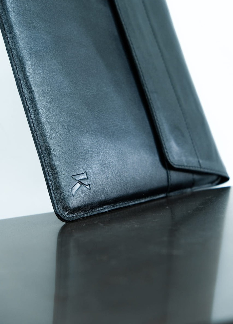 Кожаный чехол для MacBook Air/Pro 13. Кейс из натуральной кожи для Макбука Эир/Про черный. Папка на магнитах Kozhanty (232535117)