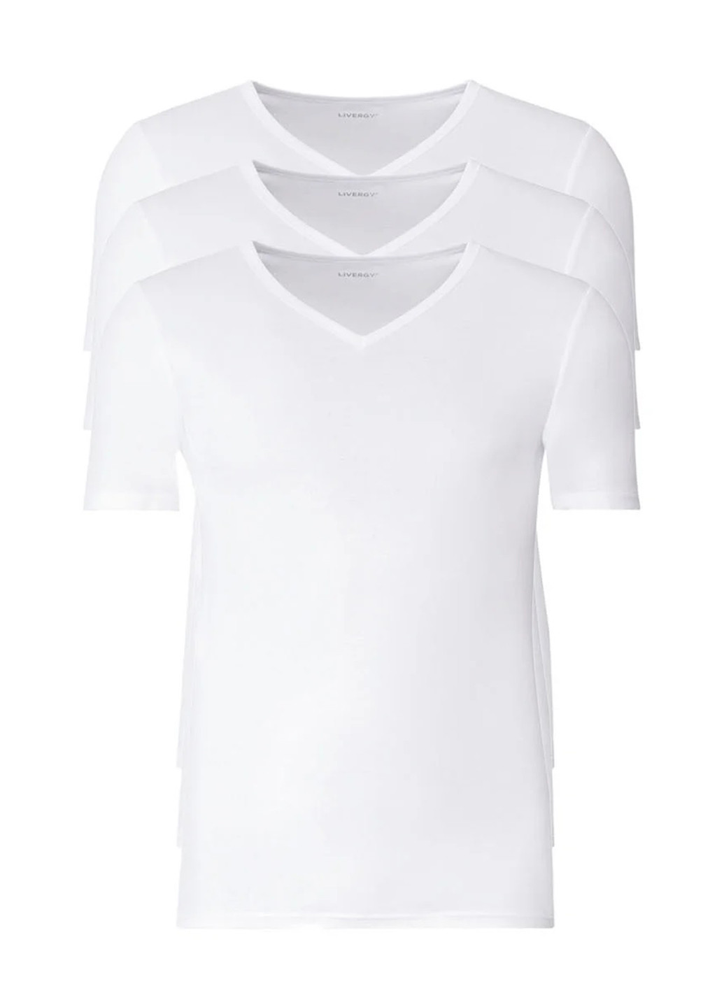 Біла демісезонна футболка (3 шт.) з коротким рукавом Livergy